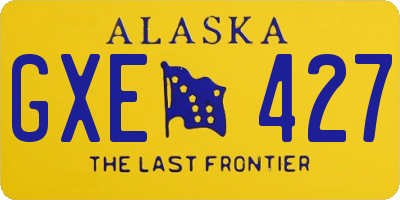 AK license plate GXE427