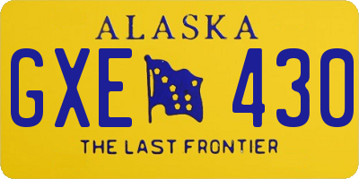 AK license plate GXE430