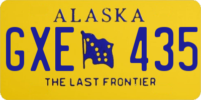 AK license plate GXE435