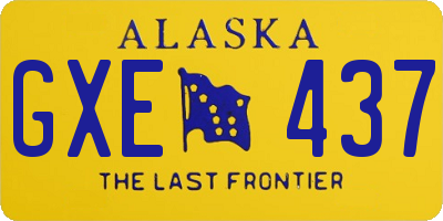 AK license plate GXE437