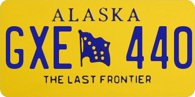 AK license plate GXE440