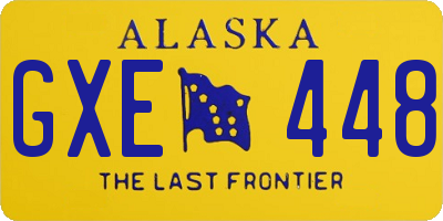 AK license plate GXE448