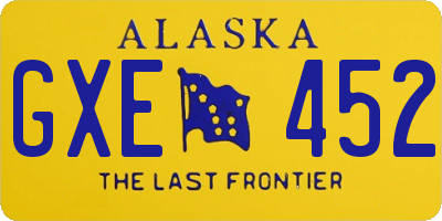 AK license plate GXE452