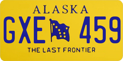 AK license plate GXE459