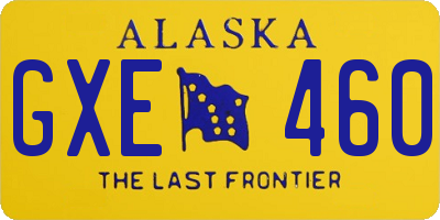 AK license plate GXE460