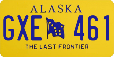 AK license plate GXE461