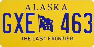 AK license plate GXE463