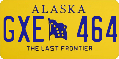 AK license plate GXE464