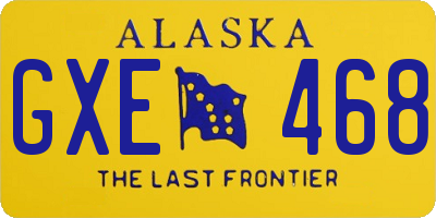 AK license plate GXE468