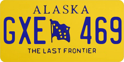 AK license plate GXE469