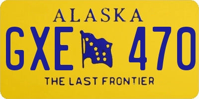 AK license plate GXE470