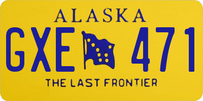 AK license plate GXE471