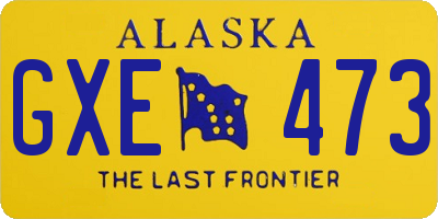 AK license plate GXE473