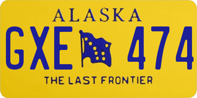 AK license plate GXE474