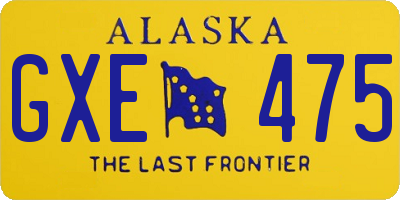 AK license plate GXE475