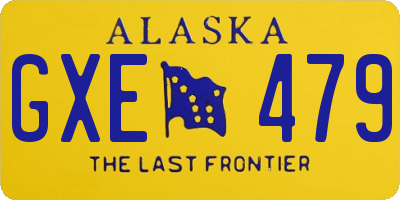 AK license plate GXE479