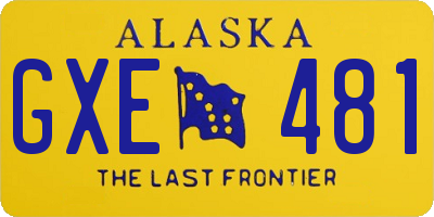 AK license plate GXE481