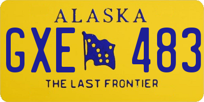 AK license plate GXE483