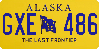 AK license plate GXE486