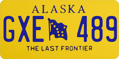 AK license plate GXE489