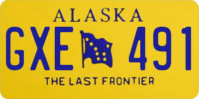 AK license plate GXE491