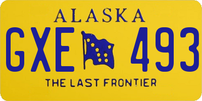 AK license plate GXE493