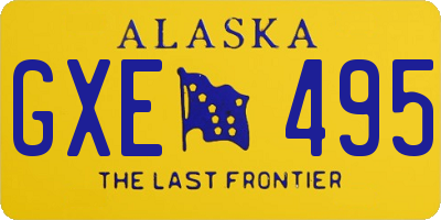 AK license plate GXE495