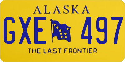 AK license plate GXE497