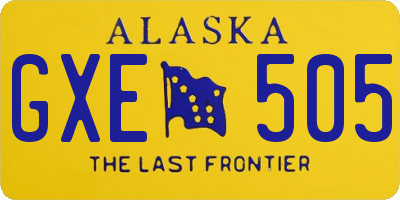 AK license plate GXE505