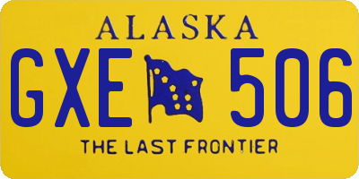 AK license plate GXE506