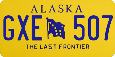 AK license plate GXE507