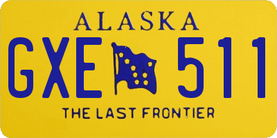 AK license plate GXE511