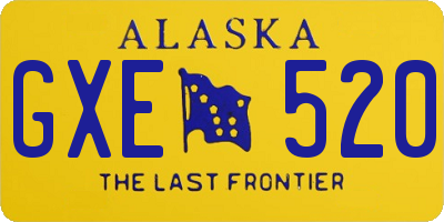 AK license plate GXE520