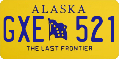 AK license plate GXE521