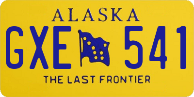 AK license plate GXE541