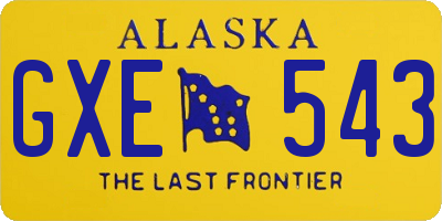 AK license plate GXE543