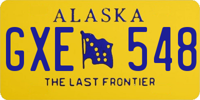 AK license plate GXE548