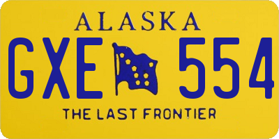 AK license plate GXE554