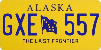 AK license plate GXE557