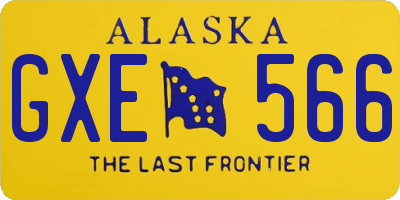 AK license plate GXE566