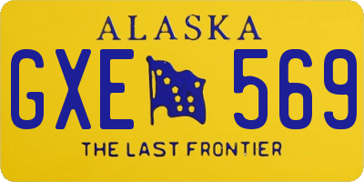 AK license plate GXE569
