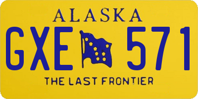 AK license plate GXE571