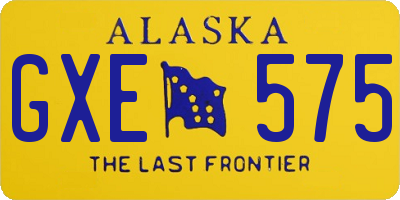 AK license plate GXE575