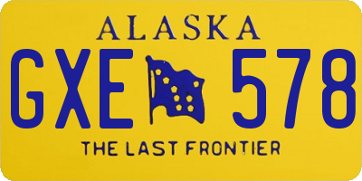 AK license plate GXE578