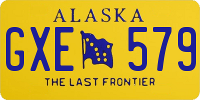 AK license plate GXE579
