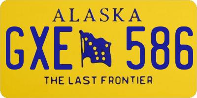AK license plate GXE586