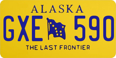 AK license plate GXE590
