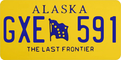 AK license plate GXE591