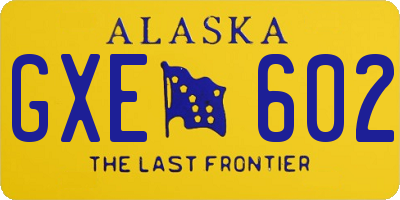 AK license plate GXE602