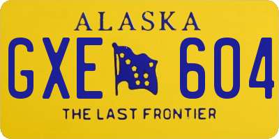 AK license plate GXE604